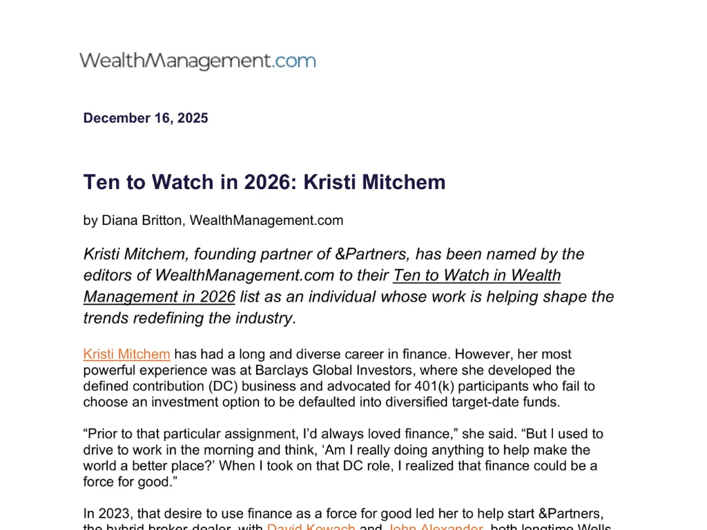 Ten to Watch in 2026: Kristi Mitchem